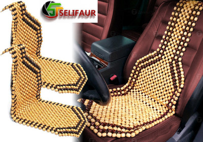 Selifaur Wooden Bead, Nylon Seating Pad For  Universal For Car Universal For Car(Front Seats, Back Seats, Office Chair Beige)