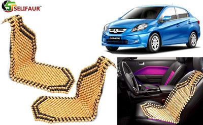 Selifaur Wooden Bead, Nylon Seating Pad For  Honda Amaze(Front Seats, Back Seats, Office Chair Beige)