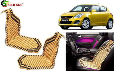 Selifaur Wooden Bead, Nylon Seating Pad For  Maruti Suzuki Swift(Front Seats, Back Seats, Office Chair Beige)
