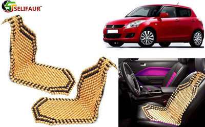Selifaur Wooden Bead, Nylon Seating Pad For  Maruti Suzuki New Swift(Front Seats, Back Seats, Office Chair Beige)