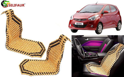 Selifaur Wooden Bead, Nylon Seating Pad For  Hyundai Eon(Front Seats, Back Seats, Office Chair Beige)