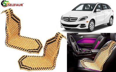 Selifaur Wooden Bead, Nylon Seating Pad For  Mercedes Benz B-Class(Front Seats, Back Seats, Office Chair Beige)