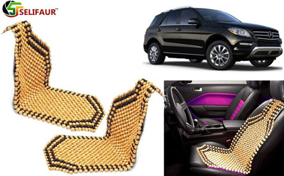 Selifaur Wooden Bead, Nylon Seating Pad For  Mercedes Benz ML250(Front Seats, Back Seats, Office Chair Beige)
