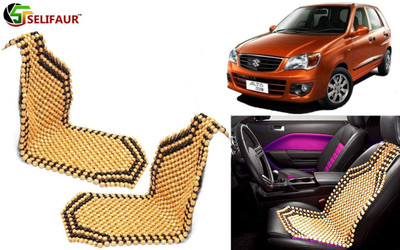 Selifaur Wooden Bead, Nylon Seating Pad For  Maruti Suzuki Alto K10(Front Seats, Back Seats, Office Chair Beige)