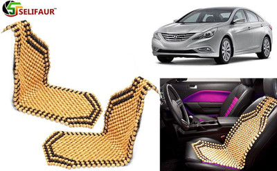 Selifaur Wooden Bead, Nylon Seating Pad For  Hyundai Sonata(Front Seats, Back Seats, Office Chair Beige)