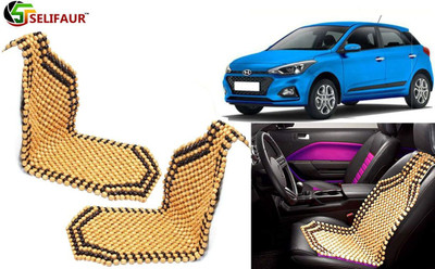 Selifaur Wooden Bead, Nylon Seating Pad For  Hyundai Elite i20(Front Seats, Back Seats, Office Chair Beige)