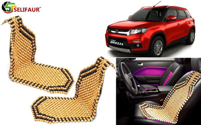 Selifaur Wooden Bead, Nylon Seating Pad For  Maruti Suzuki Vitara(Front Seats, Back Seats, Office Chair Beige)