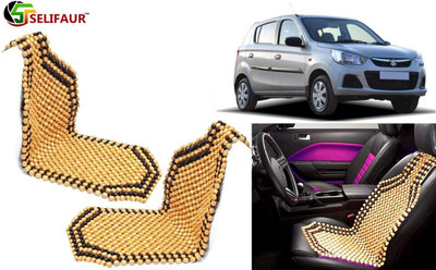 Selifaur Wooden Bead, Nylon Seating Pad For  Maruti Suzuki Alto K10(Front Seats, Back Seats, Office Chair Beige)