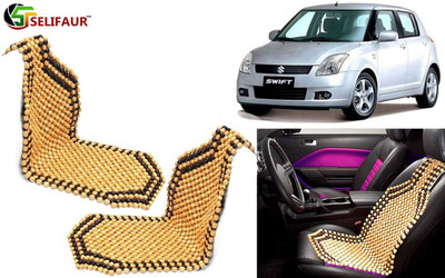Selifaur Wooden Bead, Nylon Seating Pad For  Maruti Suzuki Swift(Front Seats, Back Seats, Office Chair Beige)