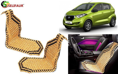 Selifaur Wooden Bead, Nylon Seating Pad For  Datsun Go(Front Seats, Back Seats, Office Chair Beige)
