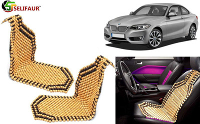 Selifaur Wooden Bead, Nylon Seating Pad For  BMW 2 Series(Front Seats, Back Seats, Office Chair Beige)