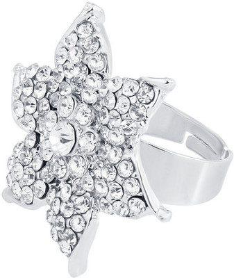 Sukkhi ShoStopper Glorious Designer Rhodium Plated Ring SJ8012R Alloy Rhodium Plated Ring