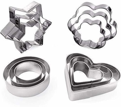 HINGOL 12 Pieces Cookie Cutter Stainless Steel Cookie Cutter with Different Shape Cookie Cutter(Pack of 12)
