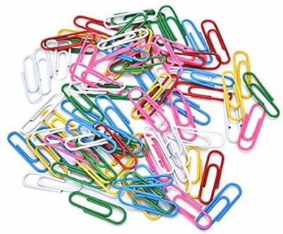 Red Champion Office Supply & Stationery Paper U Clips Colorful Metal Binder Paper Clip Pins Clips for Office, Home, Schools Steel School Binding Supplies Memo Bookmark Clip Paper ClipsGem pinsU PinsFile(Set of 100, Multicolor)