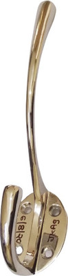 ANYA Cloths / Coat and Hat Hook Brass Golden Finish Hook 1(Pack of 2)