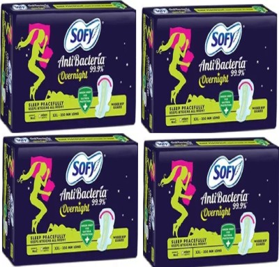 SOFY Antibacteria Overnight XXL 20+20+20+20 Sanitary Pad(Pack of 4)