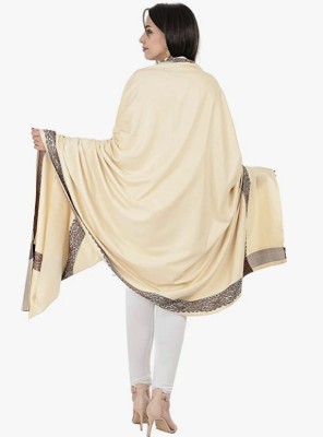 Zaria Fabs Polyester Solid, Printed Men, Women Shawl(Beige, Brown)