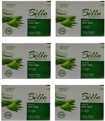 Curetech Skincare Bella Neem & Aloe Vera Soap Pack of 6(6 x 12.5 g)