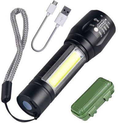 FGHC Mini 2in1 Waterproof Laser LED Metal Body Rechargeable 3 Mode Zoomable Flashlight Torch Table Lamp COB Outdoor Lamp Search Light 9W USB Charging (6 Month Warranty) Torch(Black, 9 cm, Rechargeable) FGHC Mini 2in1 Waterproof Laser LED Metal Body Rechargeable 3 Mode Zoomable Flashlight Torch Table Lamp COB Outdoor Lamp Search Light 9W USB Charging (6 Month Warranty) Torch(Black, 9 cm, Rechargeable)