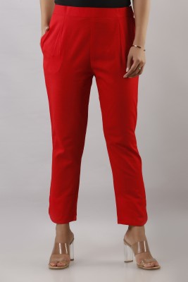 Maishi Regular Fit Women Red Trousers