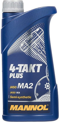 MANNOL 4-TAKT Plus 4 Stroke 10W-40 SEMI-Synthetic Engine Oil JASA MA2 10W-40 4T High Performance Engine Oil(1 L, Pack of 1)