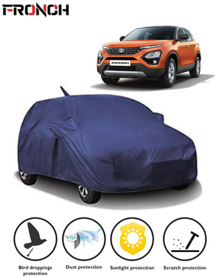 FRONCH Car Cover For Tata Harrier (With Mirror Pockets)(Blue)