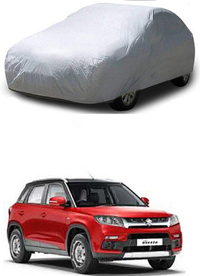 WildKraftZ Car Cover For Maruti Suzuki Vitara Brezza (Without Mirror Pockets)(Silver)