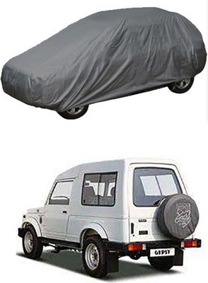 Utkarsh Car Cover For Maruti Suzuki Gypsy MG-410 (Without Mirror Pockets)(Grey)