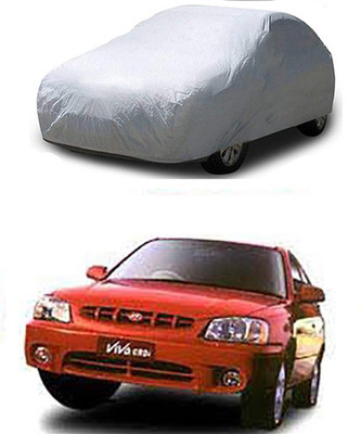 WildKraftZ Car Cover For Hyundai Accent Viva (Without Mirror Pockets)(Silver)