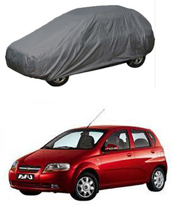 WildKraftZ Car Cover For Chevrolet Aveo Uva (Without Mirror Pockets)(Grey)