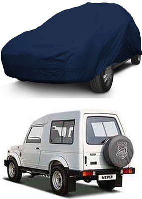 WildKraftZ Car Cover For Maruti Suzuki Gypsy MG-410 (Without Mirror Pockets)(Blue)