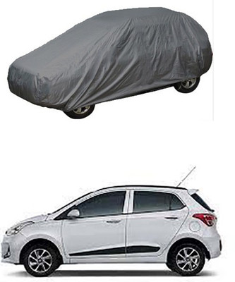 THE REAL ARV Car Cover For Hyundai Grand i10 (With Mirror Pockets)(Grey)