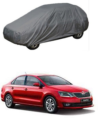 THE REAL ARV Car Cover For Skoda Rapid (With Mirror Pockets)(Grey)