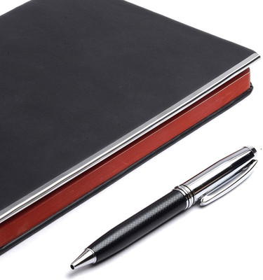 COI Diary Black UNDATED Notebook- Elegant Faux Leather A5 to Do List Planner to Nourish Your Daily Appointment with Stylish Look and Pen. A5 Diary RULED 180 Pages(Black)