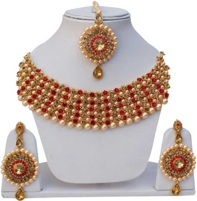 msy Alloy Silver Red, Brown Jewellery Set(Pack of 1)