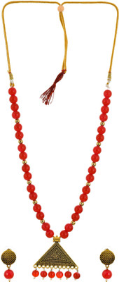 SUBHARPIT Alloy Gold-plated Red, Gold Jewellery Set(Pack of 1)