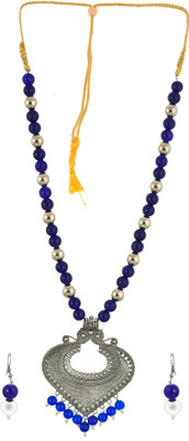 SUBHARPIT Alloy Gold-plated Blue, Silver Jewellery Set(Pack of 1)