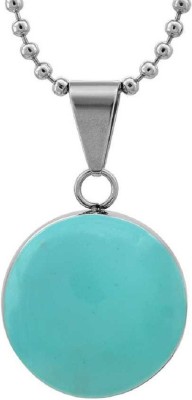 Jaipur Gemstone Firoza stone Pendant Natural stone turquose stone Unheated untreated stone certified and Astrological Purpose for unisex Silver Turquoise Stone Pendant