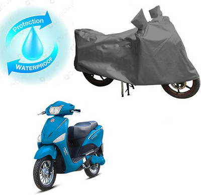 RPSENTTERPR Waterproof Two Wheeler Cover for Hero(Electric Optima, Grey)