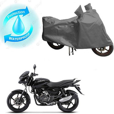 saanvi Waterproof Two Wheeler Cover for Bajaj(Pulsar 150, Grey)