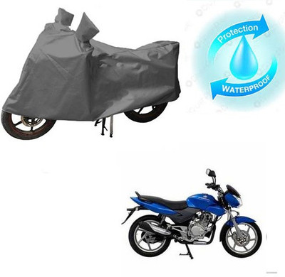 saanvi Waterproof Two Wheeler Cover for Bajaj(DTS-i, Grey)