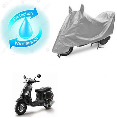 SANJU Waterproof Two Wheeler Cover for Piaggio(Vespa, Silver)