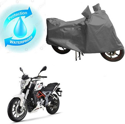 saanvi Waterproof Two Wheeler Cover for DSK Benelli(TNT 25, Grey)