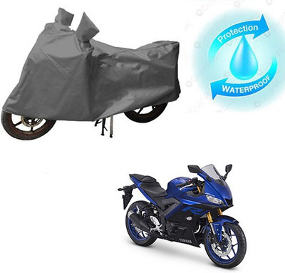 saanvi Waterproof Two Wheeler Cover for Yamaha(YZF R25, Grey)