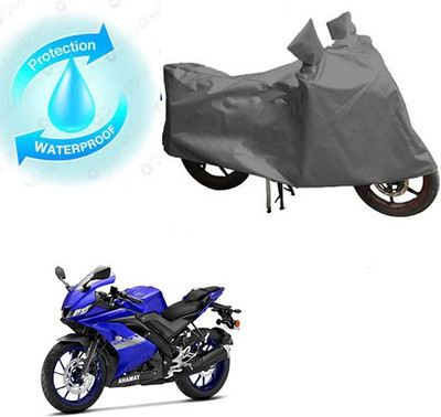 saanvi Waterproof Two Wheeler Cover for Yamaha(R15 V3, Grey)