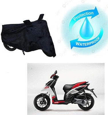saanvi Waterproof Two Wheeler Cover for Aprilia(SR 125, Black)