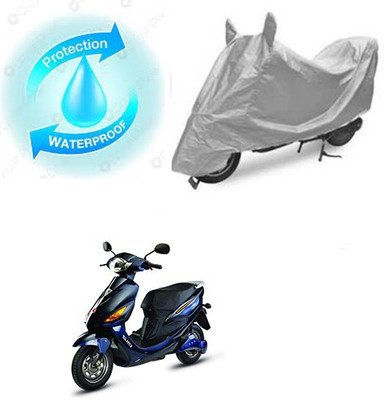 saanvi Waterproof Two Wheeler Cover for Hero(Electric Cruz, Silver)