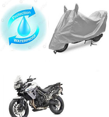 SANJU Waterproof Two Wheeler Cover for Triumph(Tiger 800 XR, Silver)