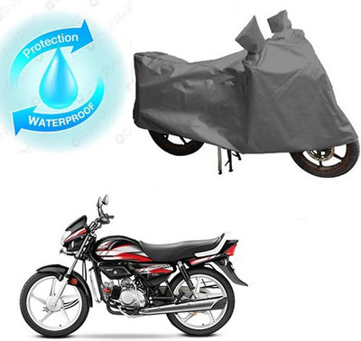 saanvi Waterproof Two Wheeler Cover for Hero(CD deluxe, Grey)