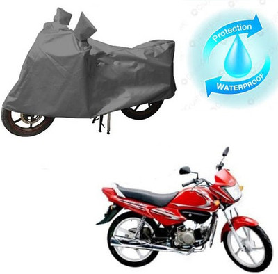 saanvi Waterproof Two Wheeler Cover for Hero(Splendor NXG, Grey)